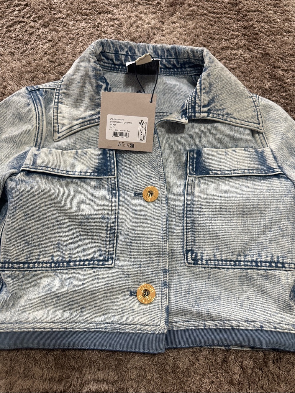 Patou Short-sleeved cotton blend jacket - Picture 2 of 6